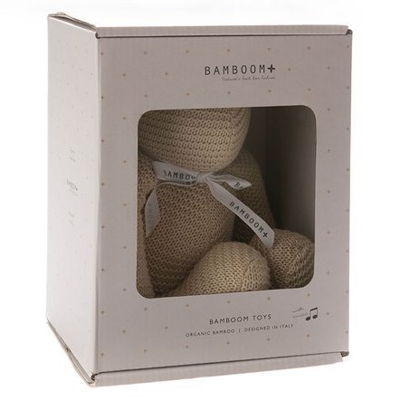 Bamboom, Miękki miś z pozytywką 40cm - żółty