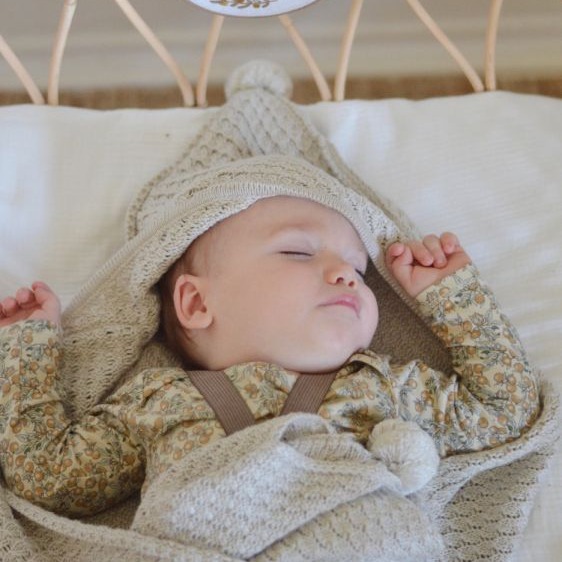 My Memi, Kocyk bambusowy z kapturkiem 90x90 bottle green