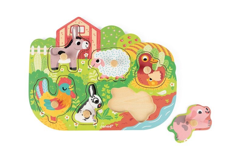 Janod, Puzzle drewniane Wesoła Farma