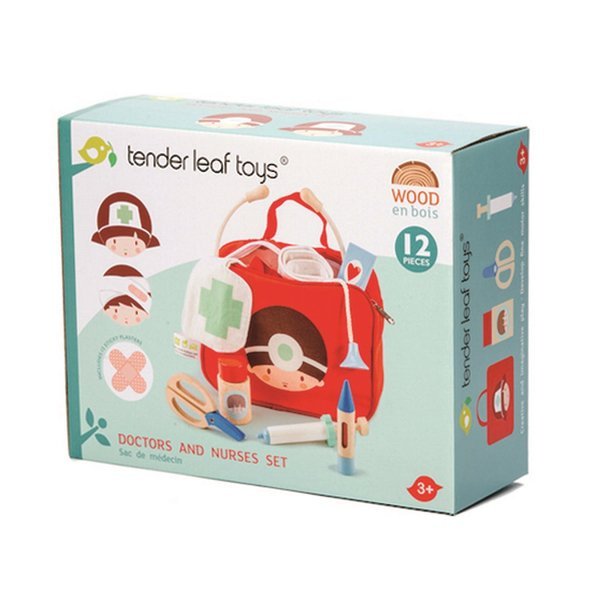 Tender Leaf Toys, Drewniany zestaw małego lekarza Tender Leaf Toys, Drewniany zestaw małego lekarza