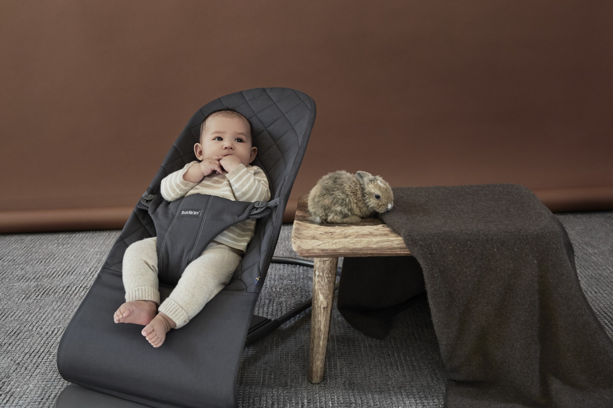 BABYBJORN, leżaczek BLISS Antracytowy