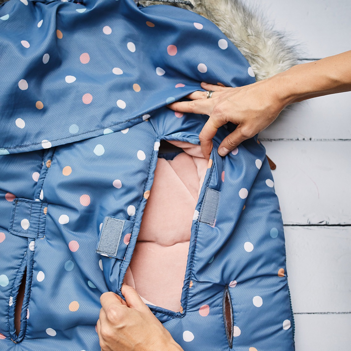 Pink no more, Śpiwór do wózka zimowy - Dots Pink no more, Śpiwór do wózka zimowy - Dots