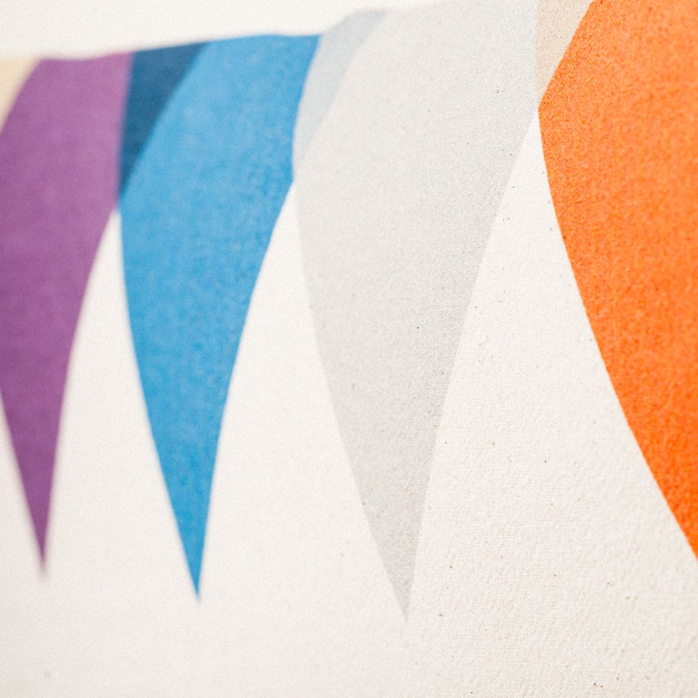 Poduszka ekologiczna  Trójkaty pomarańczowe