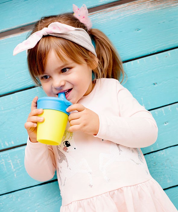 KIDodo, Zestaw Silikonowych Nakładek na Kubki, Niebieska + Czerwona