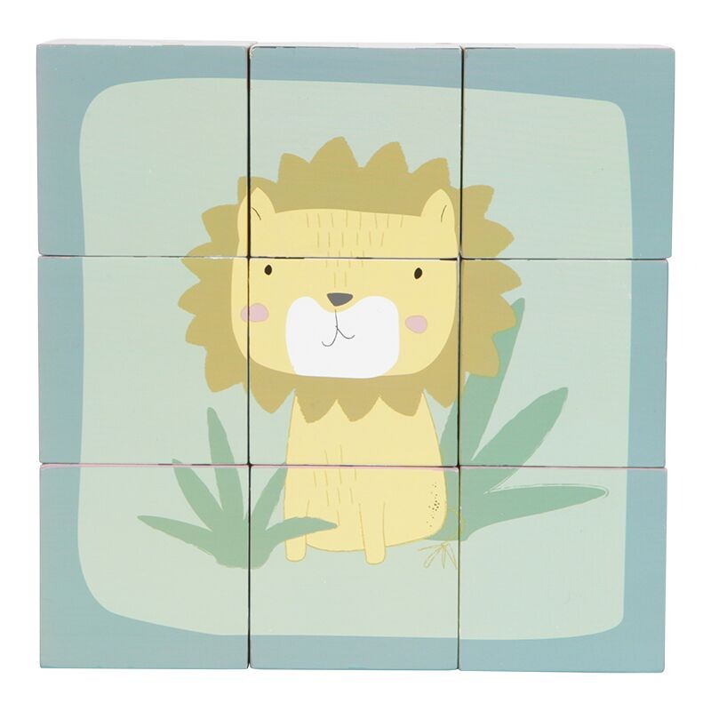 Little Dutch, Puzzle-kostki 9 elementów Zwierzątka