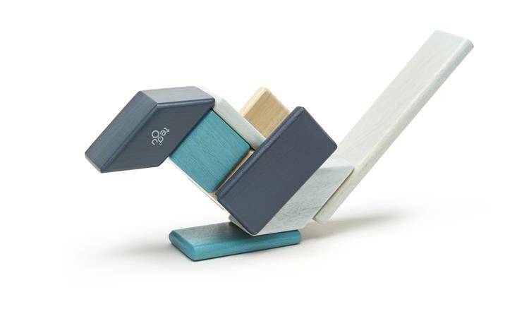 Tegu, Drewniane klocki magnetyczne CLASSICS zestaw 14szt Blues Tegu, Drewniane klocki magnetyczne CLASSICS zestaw 14szt Blues