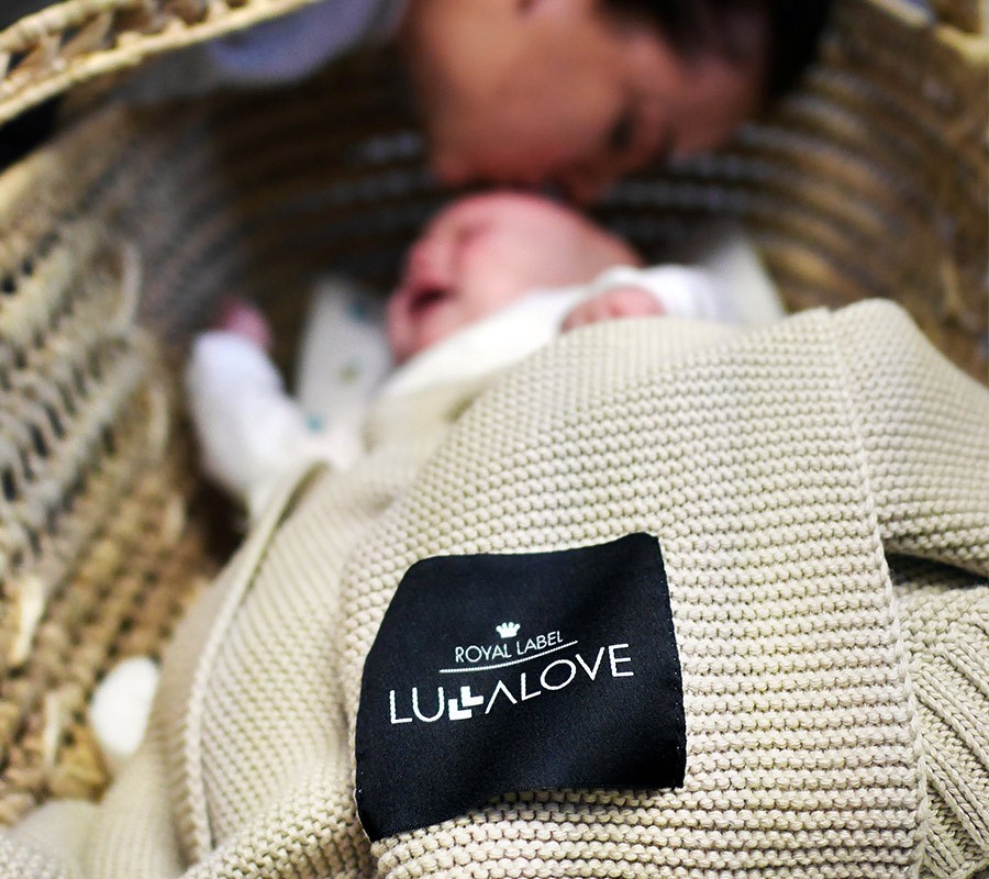 Lullalove, Bambusowy koc tkany kawa z mlekiem