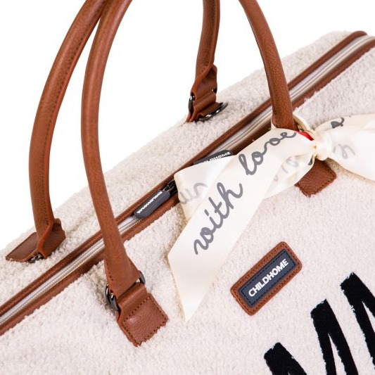 Childhome, Torba Mommy Bag Teddy Bear White (Limited Edition) Childhome, Torba Mommy Bag Teddy Bear White (Limited Edition)
