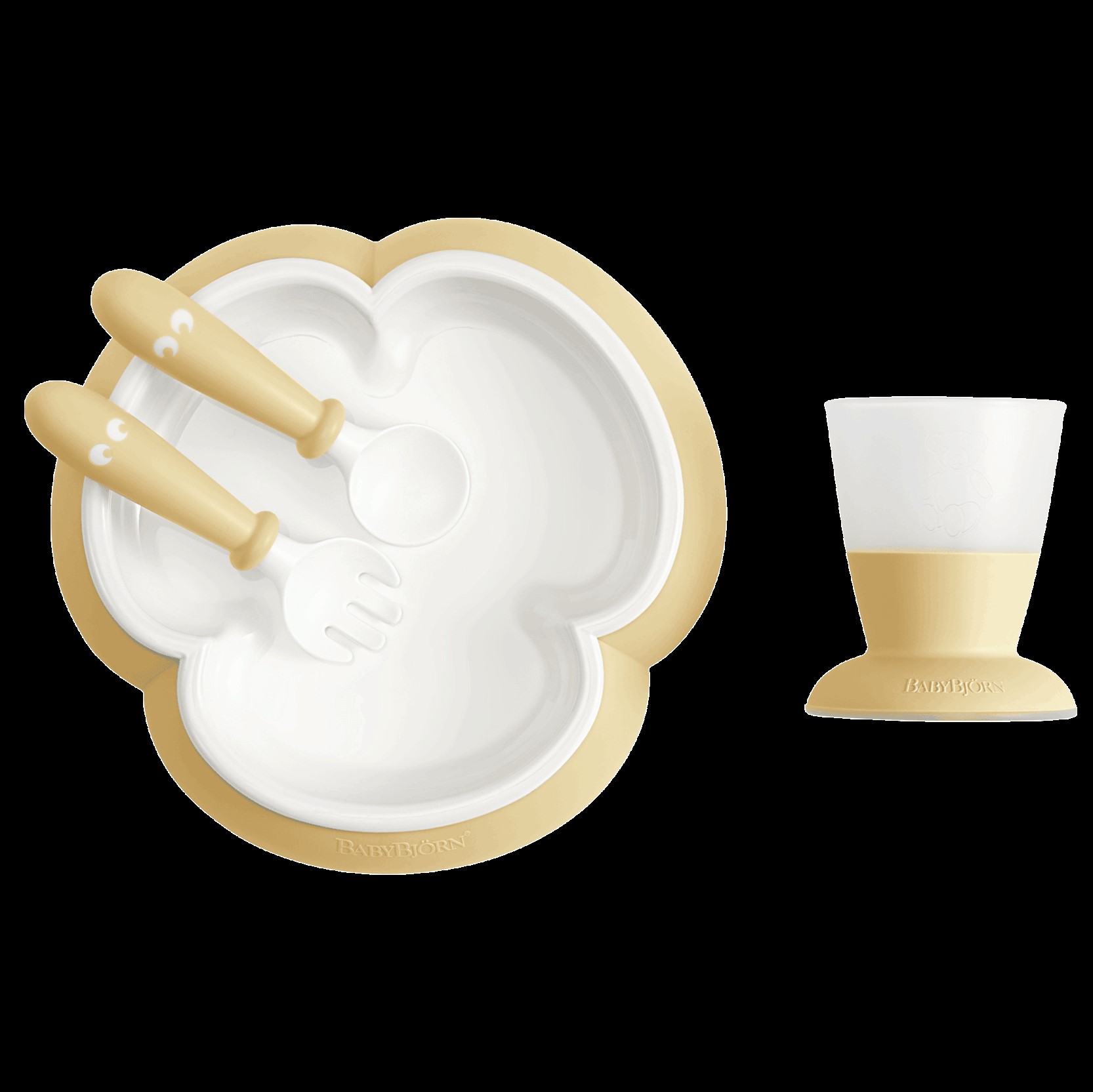 BABYBJORN zestaw do karmienia powder yellow