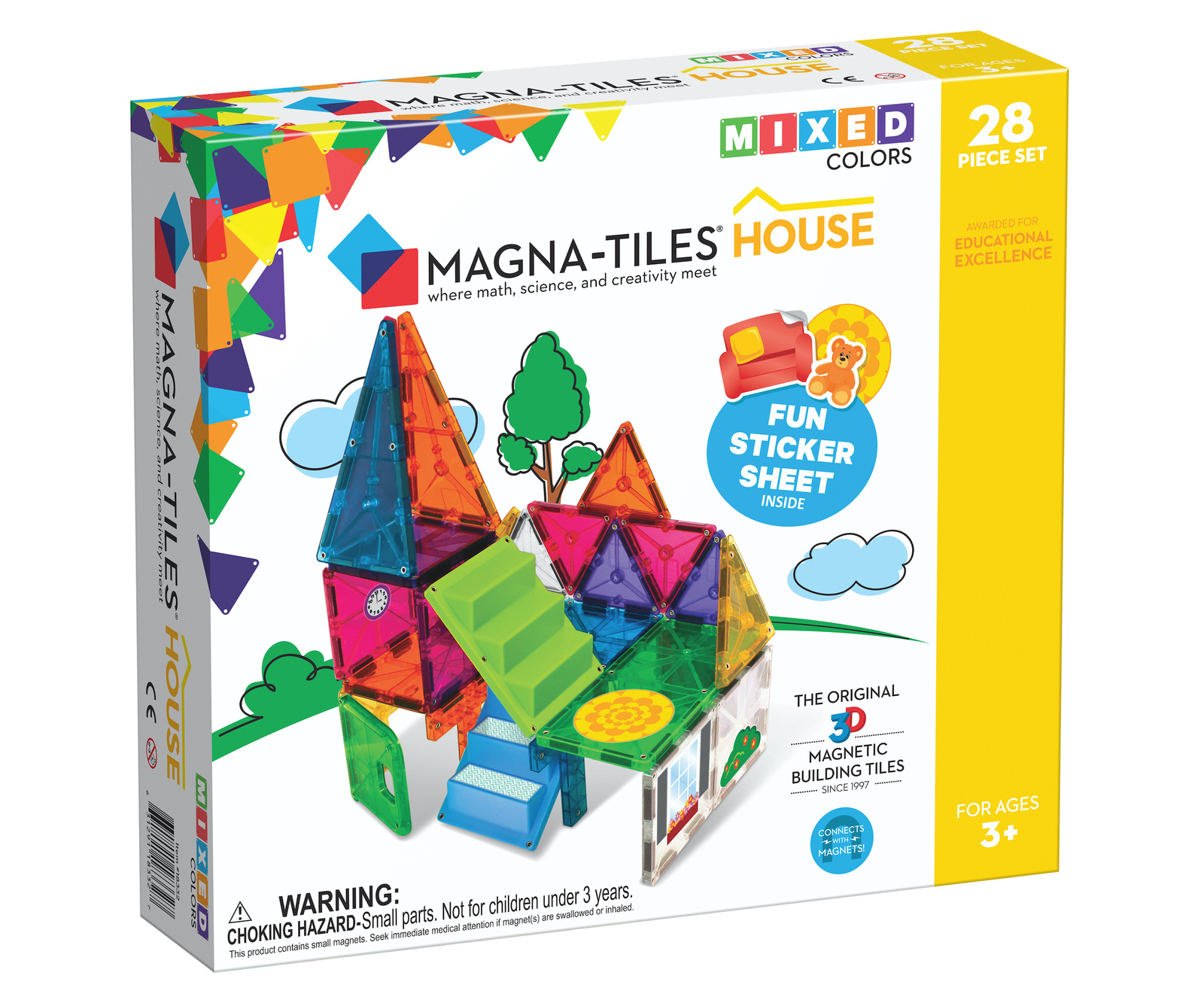 Magna-Tiles,  Klocki Magnetyczne House 28 el. Magna-Tiles,  Klocki Magnetyczne House 28 el.