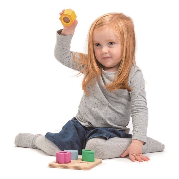 Tender Leaf Toys, Drewniana zabawka sensoryczna - Kwiaty - zabawka optyczna