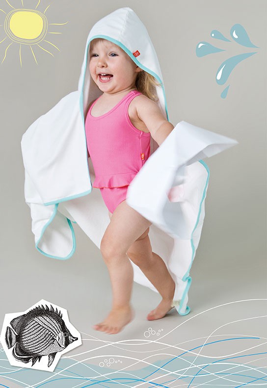 Lassig, kostium do pływania jednoczęściowy z pieluszką Light pink, UV 50+, 0-6 mcy