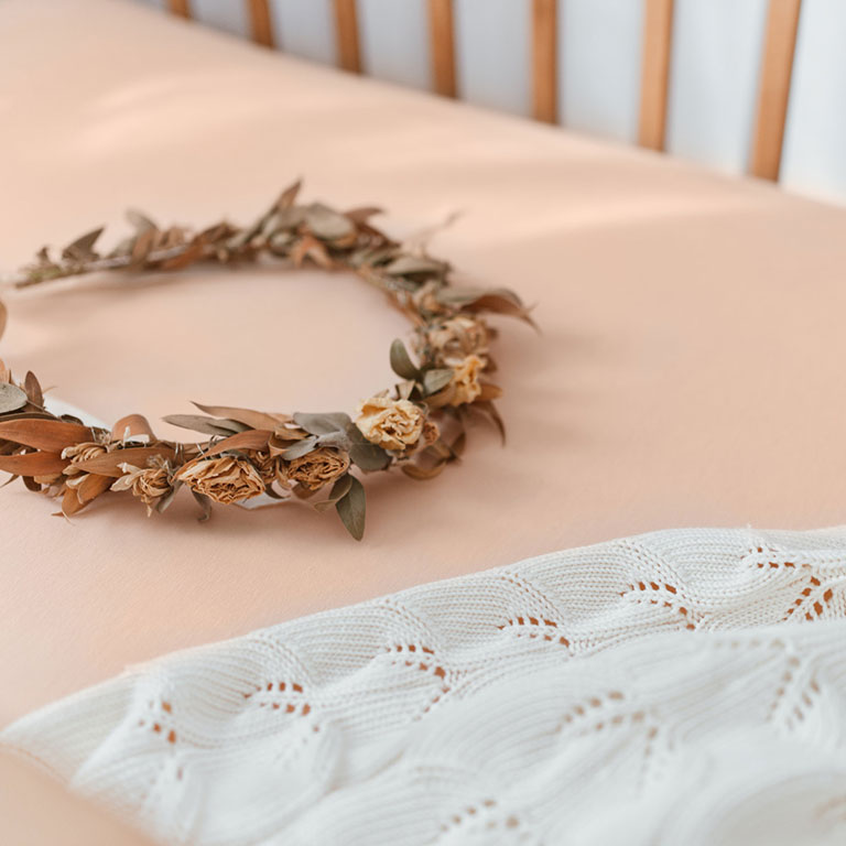 Poofi, Prześcieradło Organic&Color 70x140 - latte