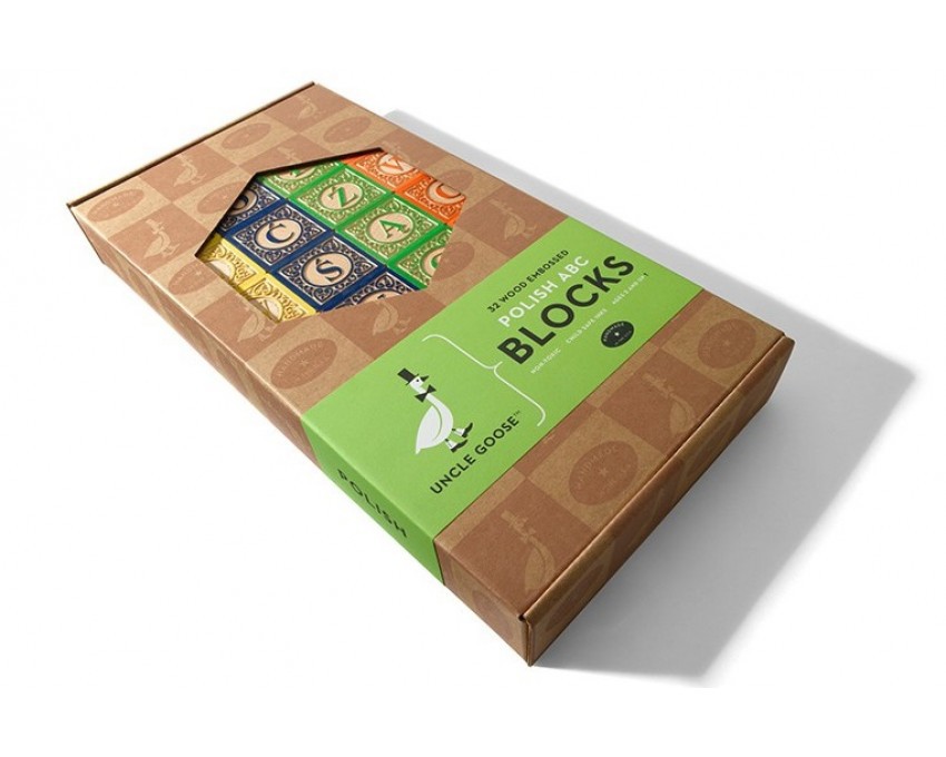 Polski Alfabet Drewniane Klocki