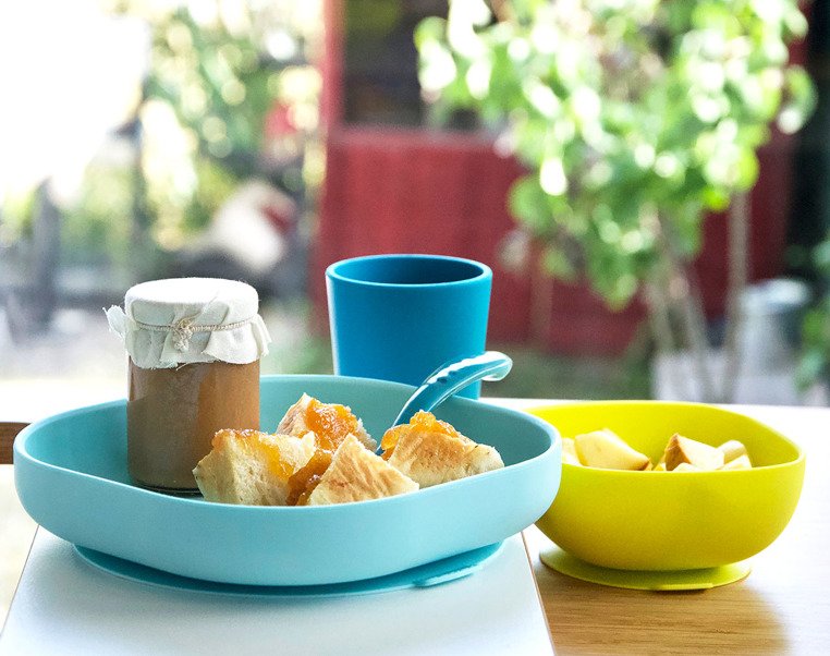 Beaba, Silikonowa miseczka z przyssawką yellow