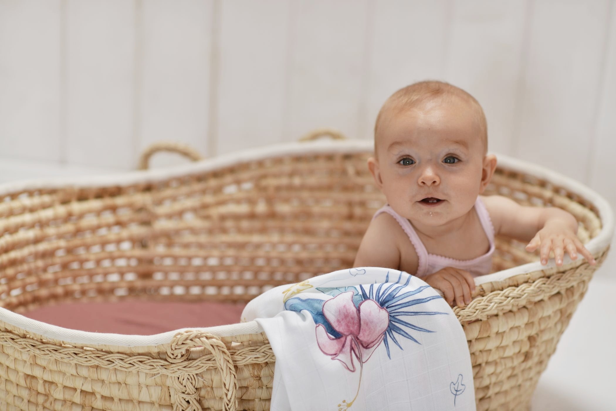 Poofi, pieluszka bambusowa - HIBISKUSY