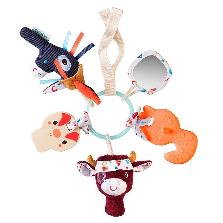 Lilliputiens, Wielofunkcyjny brelok z mini-zwierzątkami Farma 6 m+ Lilliputiens, Wielofunkcyjny brelok z mini-zwierzątkami Farma 6 m+