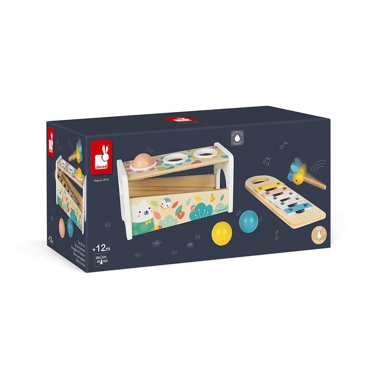 Janod, Drewniane cymbałki z kulodromem Pure