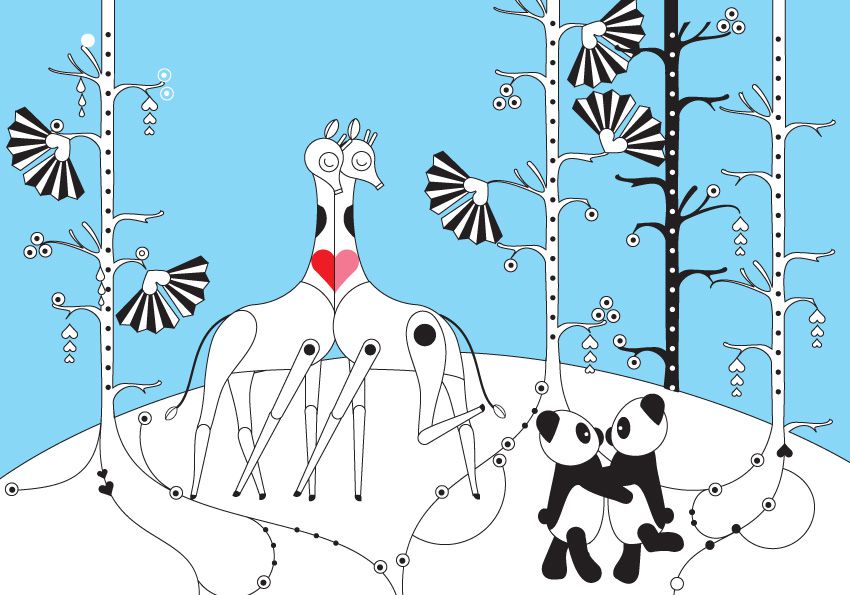 Kolorowanka - Tańczące zwierzęta Kolorowanka - Tańczące zwierzęta