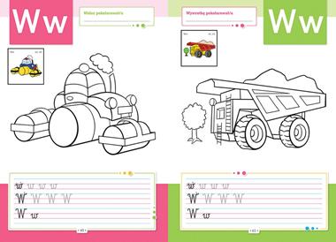 Pisanie literek z pojazdami Pisanie literek z pojazdami