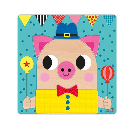 Janod, Układanka drewniana magnetyczna Zwierzątka