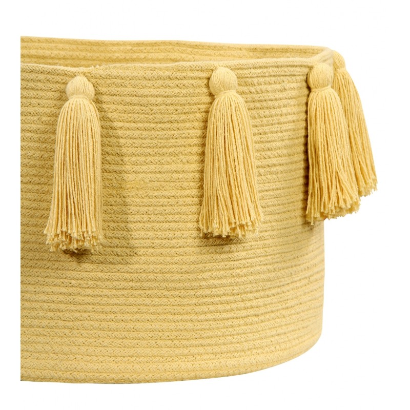 Lorena Canals, Basket Tassels Yellow Lorena Canals, Basket Tassels Yellow