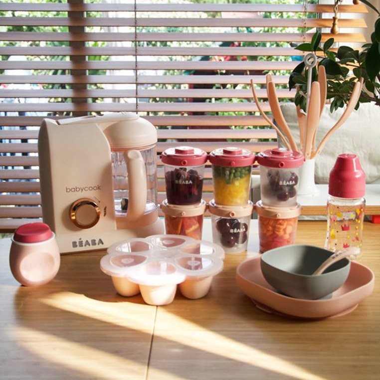 Beaba, Silikonowa miseczka z przyssawką grey