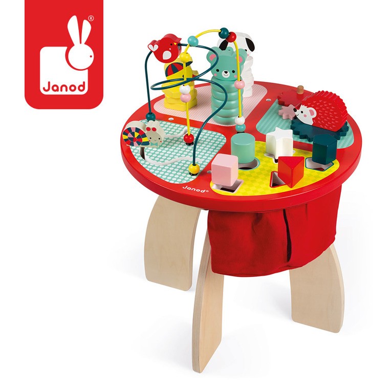 Janod, Stolik edukacyjny duży drewniany Baby Forest Janod, Stolik edukacyjny duży drewniany Baby Forest