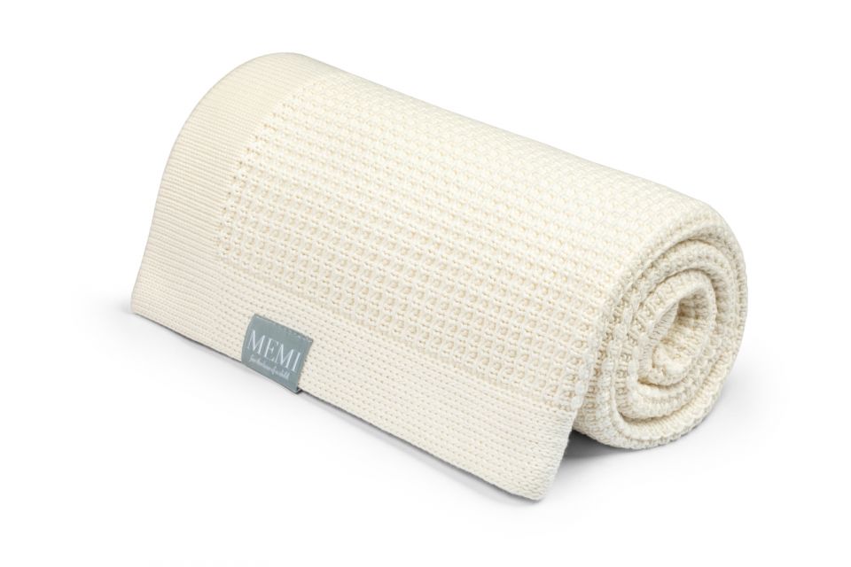 My Memi, Eukaliptusowy kocyk 80x100 ecru - eco collection My Memi, Eukaliptusowy kocyk 80x100 ecru - eco collection