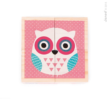 Janod, klocki drewniane Puzzle 6w1 Zwierzątka Janod, klocki drewniane Puzzle 6w1 Zwierzątka