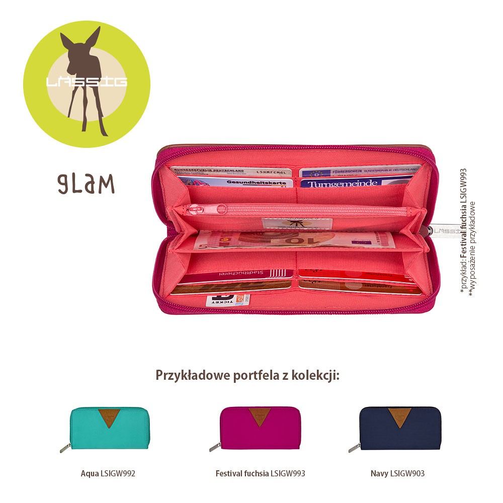 Lassig, glam Label Portfel Signature Navy Lassig, glam Label Portfel Signature Navy