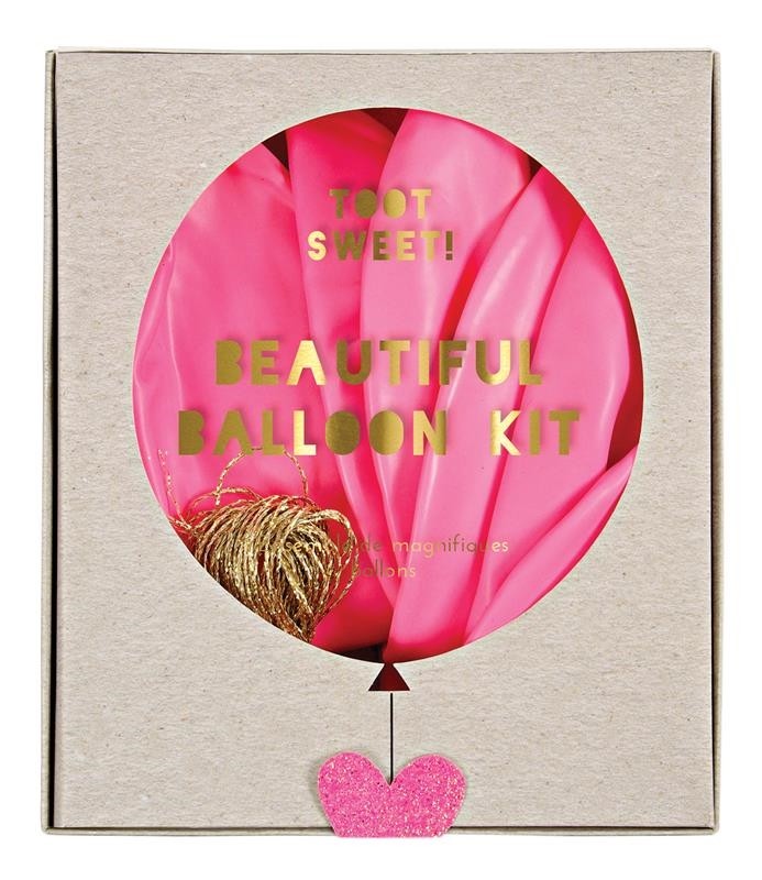 Meri Meri, zestaw balonów z ozdobami Różowy Meri Meri, zestaw balonów z ozdobami Różowy