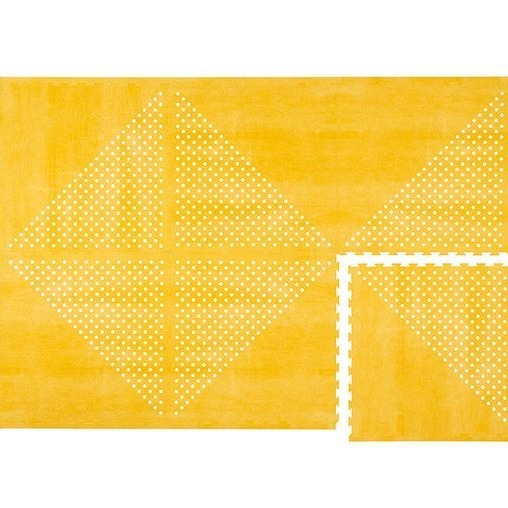 Toddlekind, Mata piankowa puzzle - Prettier Playmat Earth Mustard Flower