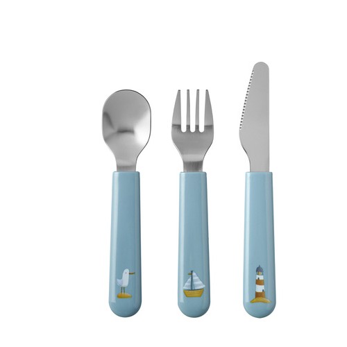 Little Dutch, Zestaw sztućców Mio 3 szt. Sailors Bay
