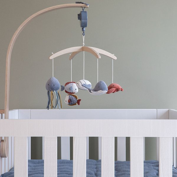 Little Dutch, Karuzela do łóżeczka drewno Ocean Błękit