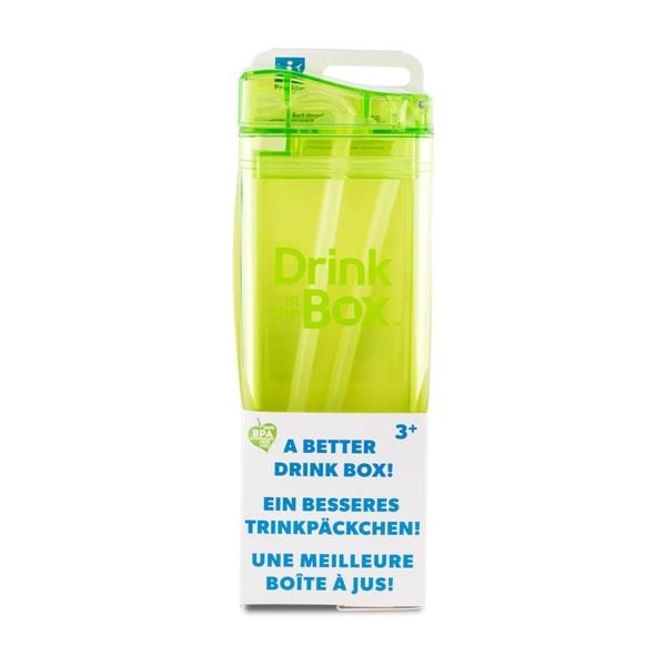 Drink In The Box, Bidon ze słomką green 350ml Drink In The Box, Bidon ze słomką green 350ml