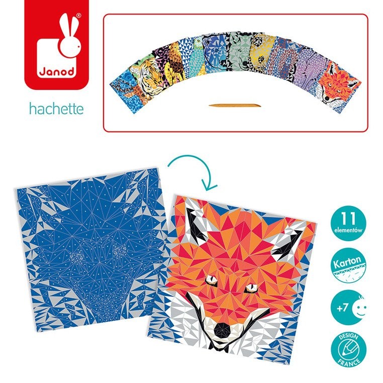 Janod, Zestaw kreatywny Do zdrapywania Animetrics