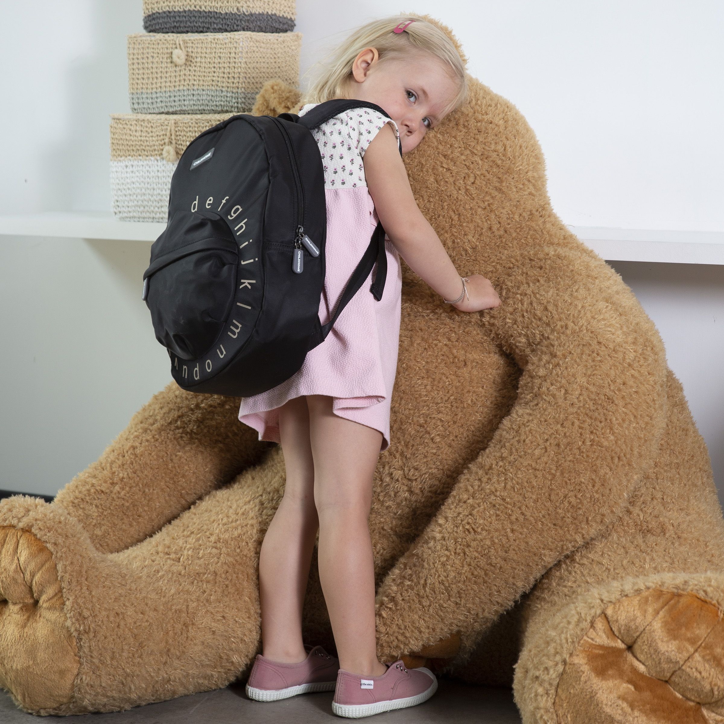 Childhome, Plecak dziecięcy ABC - Czarno-złoty Childhome, Plecak dziecięcy ABC - Czarno-złoty