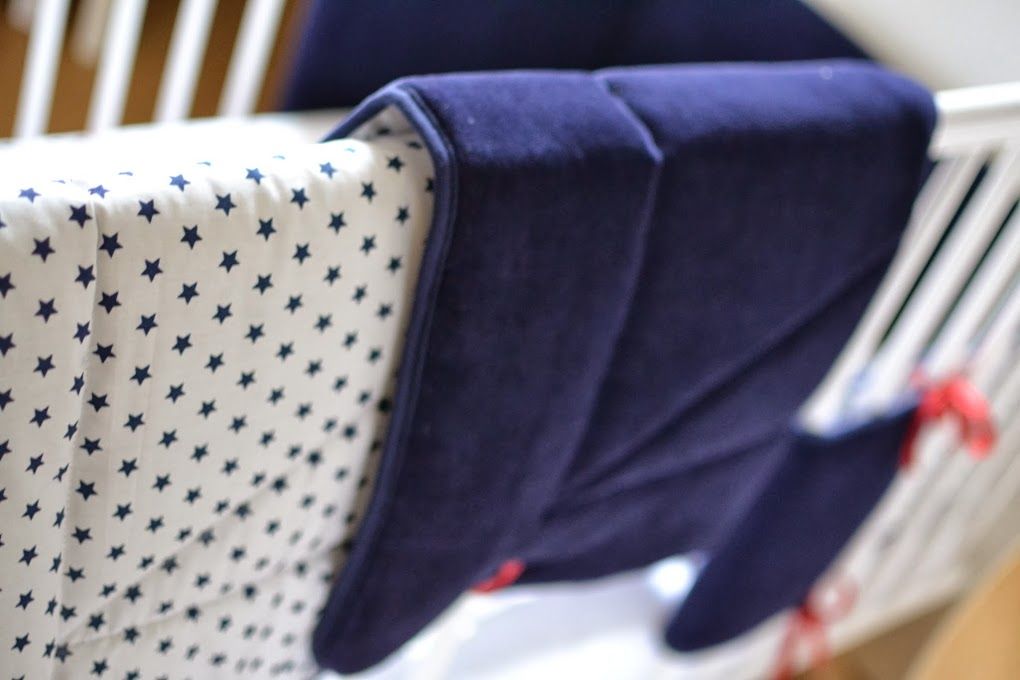 Kocyk mata w granatowe gwiazdki Kocyk mata w granatowe gwiazdki