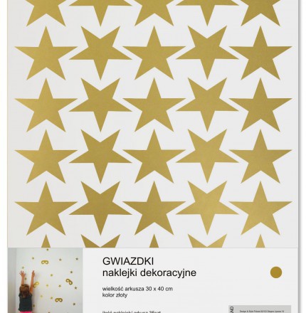 Naklejki ścienne gwiazki złote