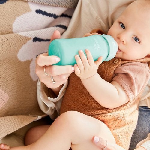 Everyday Baby, Szklana butelka ze smoczkiem M, 240 ml -