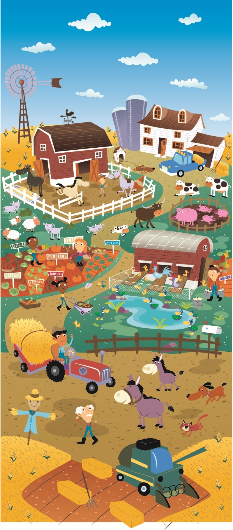 Duża dwustronna mata piankowa playmat farma Duża dwustronna mata piankowa playmat farma