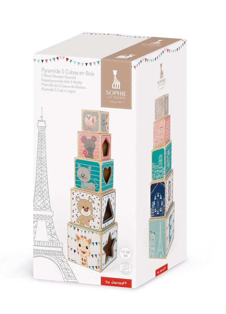Janod, Piramida wieża drewniana Żyrafka Sophie Janod, Piramida wieża drewniana Żyrafka Sophie