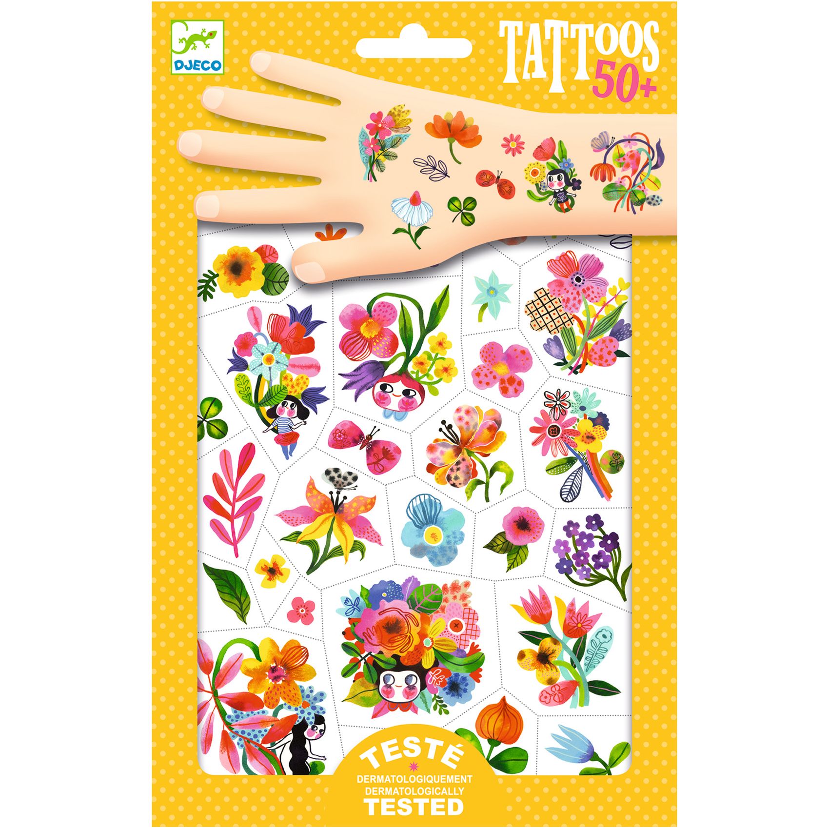 Djeco, Tatuaże dla dzieci kwiaty i bukiety