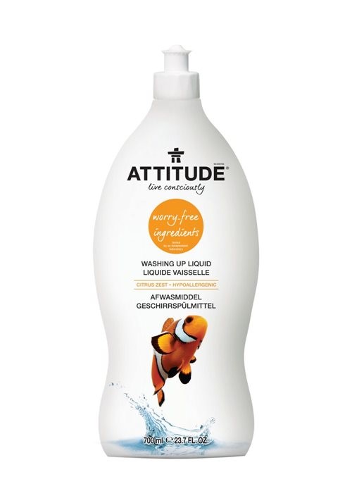 Attitude, Płyn do mycia naczyń Skórka Cytrynowa (Citrus Zest) 700 ml Attitude, Płyn do mycia naczyń Skórka Cytrynowa (Citrus Zest) 700 ml