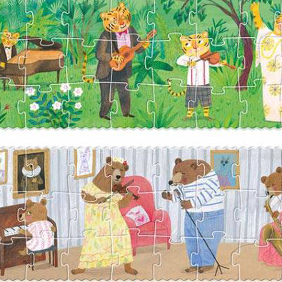 Londji, Dwustronne puzzle dla dzieci, Dzika Muzyka