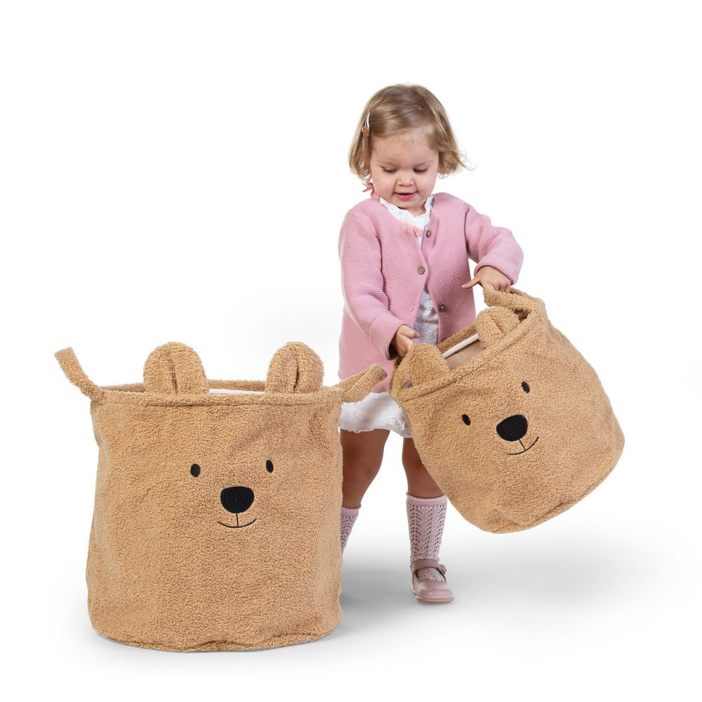 Childhome, Pluszowy pojemnik na zabawki 30 x 30 x 30 cm Teddy Bear Childhome, Pluszowy pojemnik na zabawki 30 x 30 x 30 cm Teddy Bear