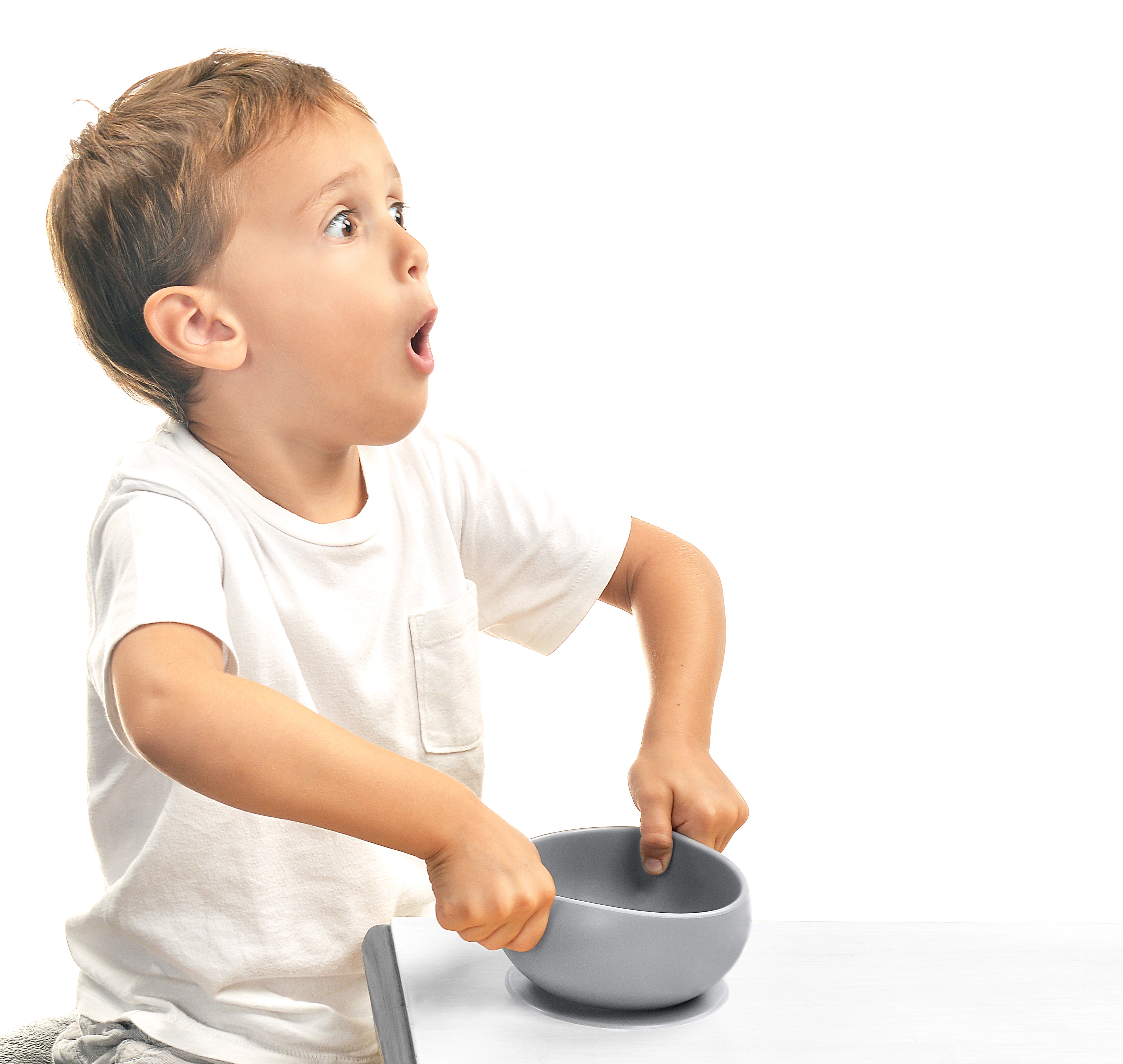 Minikoioi, Miseczka silikonowa z pokrywką szara 330ml