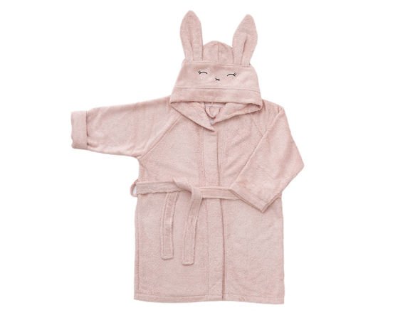 Bamboom - Szlafrok Bambusowy z Kapturkiem i Uszami, Różowy, 2-4l Bamboom - Szlafrok Bambusowy z Kapturkiem i Uszami, Różowy, 2-4l