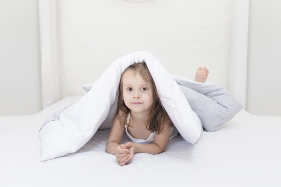 Poofi, pościel bawełniany granatowo-szary